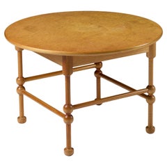 Mid Century Swedish Round Mahogany Occasional Table by Josef Frank Model 2126