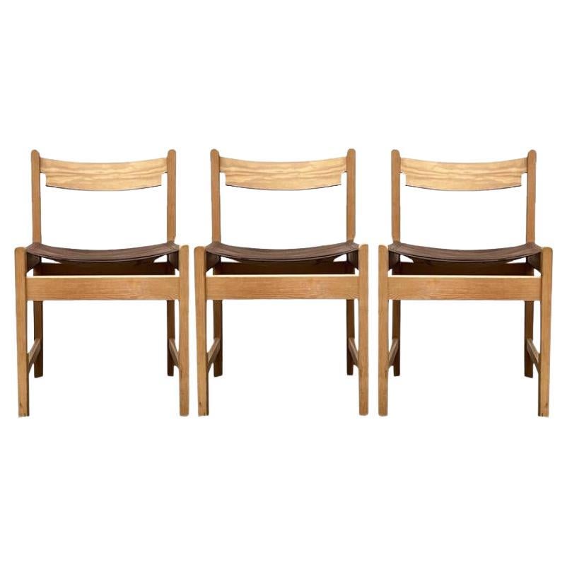 Mid-Century Swedish Safari Chair, 1960s, Set of 3
