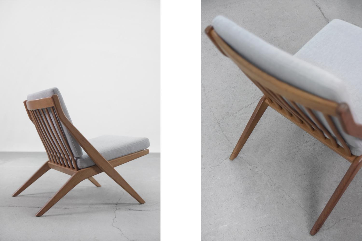 Scandinavian Modern Pair of Mid-Century Modern Swedish Scissor Chairs by Folke Ohlsson for Bodafors For Sale