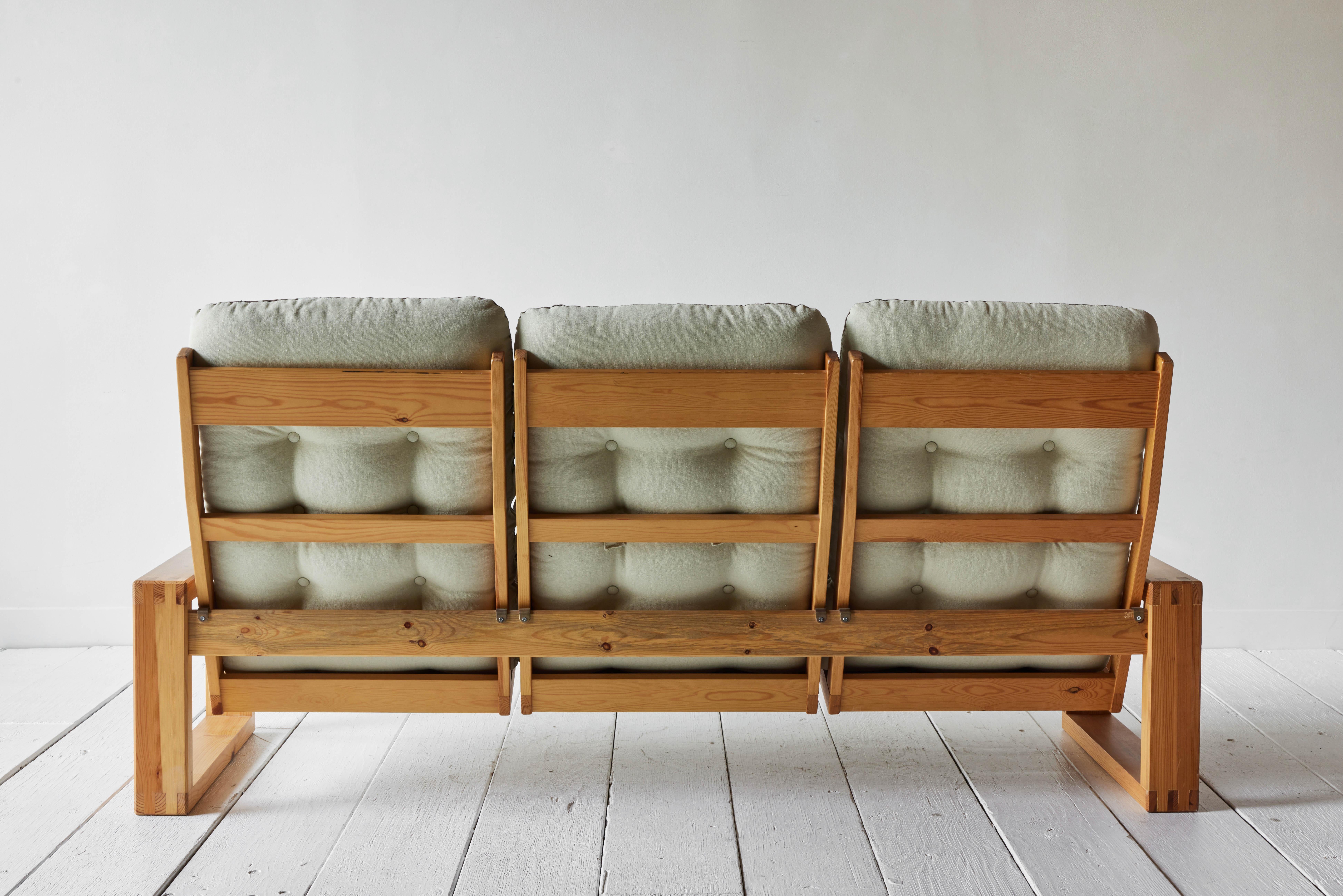 20th Century Mid-Century Swedish Sofa with Asoke Textile Upholstery