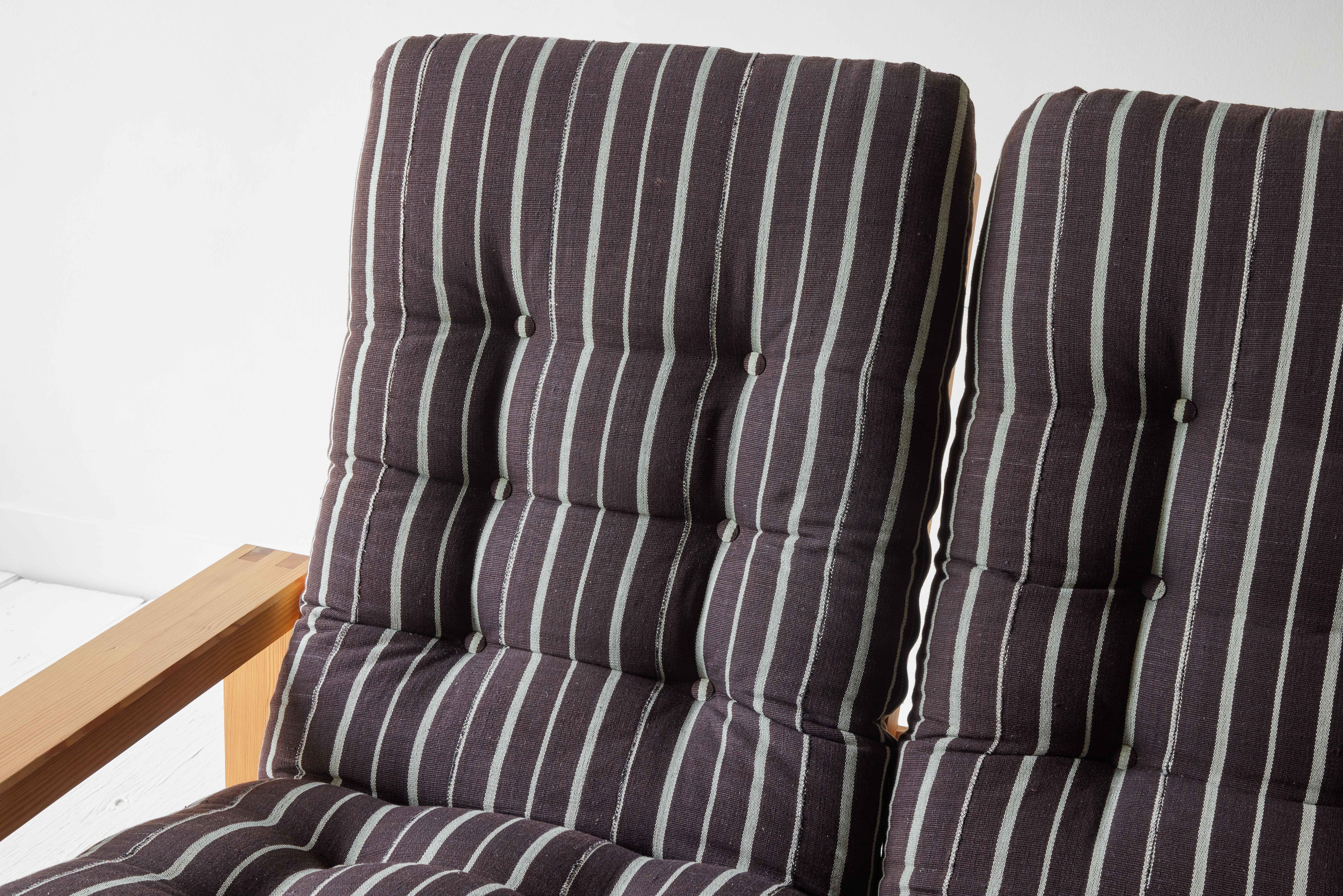 Cotton Mid-Century Swedish Sofa with Asoke Textile Upholstery