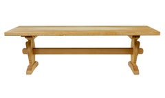 Mid century Swedish solid pine dining table