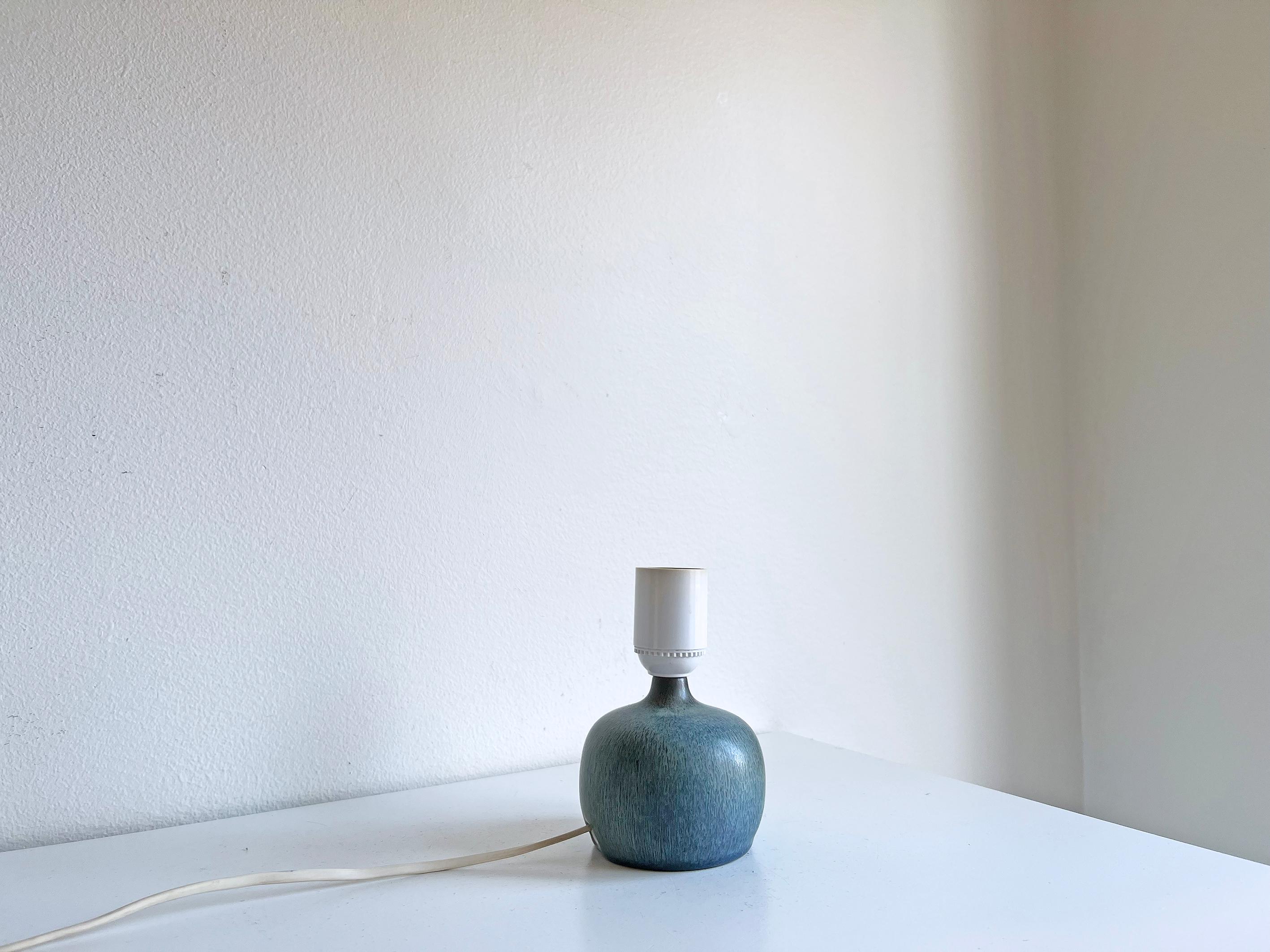 Mid-Century Swedish Stoneware Table Lamp by Gunnar Nylund for Rörstrand In Good Condition For Sale In Örebro, SE