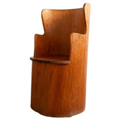 Mid-Century Swedish Stump Chair, 'Kubbstol'