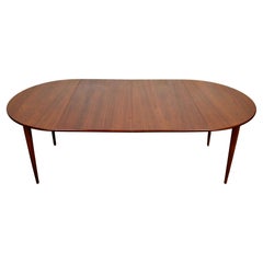 Vintage Mid-Century Swedish Teak 2-Leaf Dining Table by J.O. Carlsson
