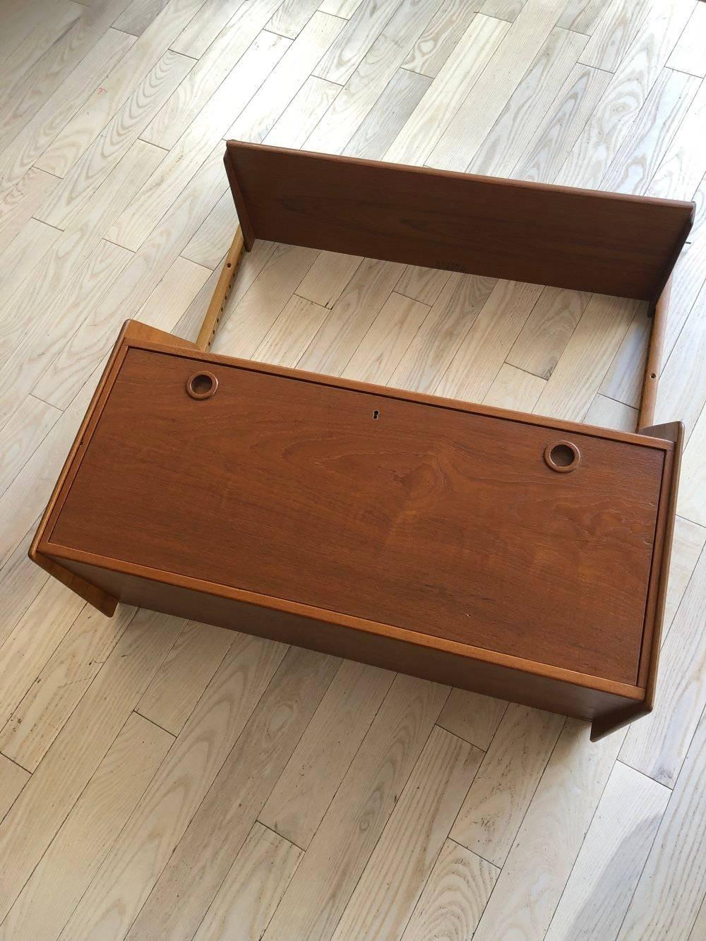 Midcentury Swedish Teak Floating Secretary Desk 3