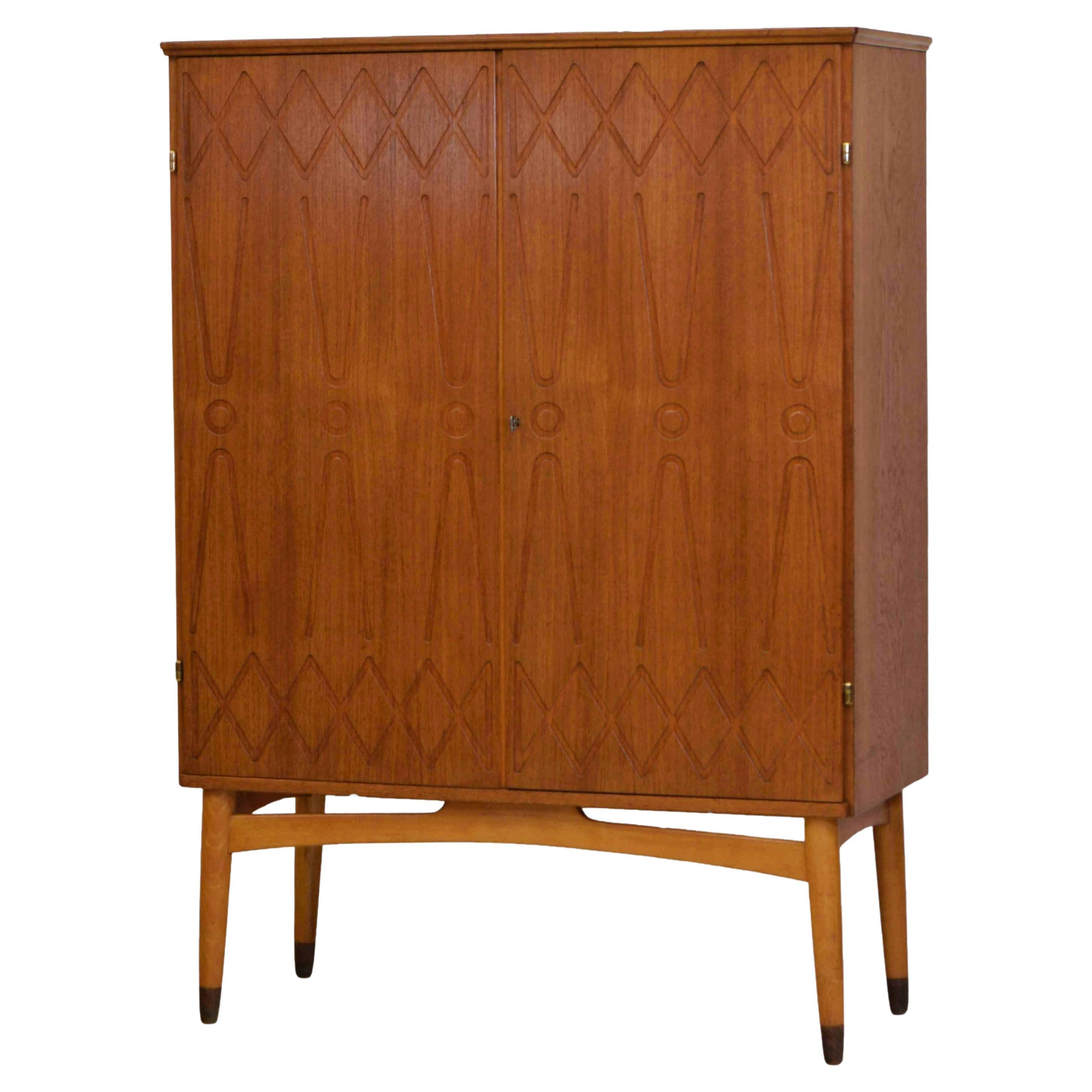 Mid-Century Swedish Teak Linen Cabinet