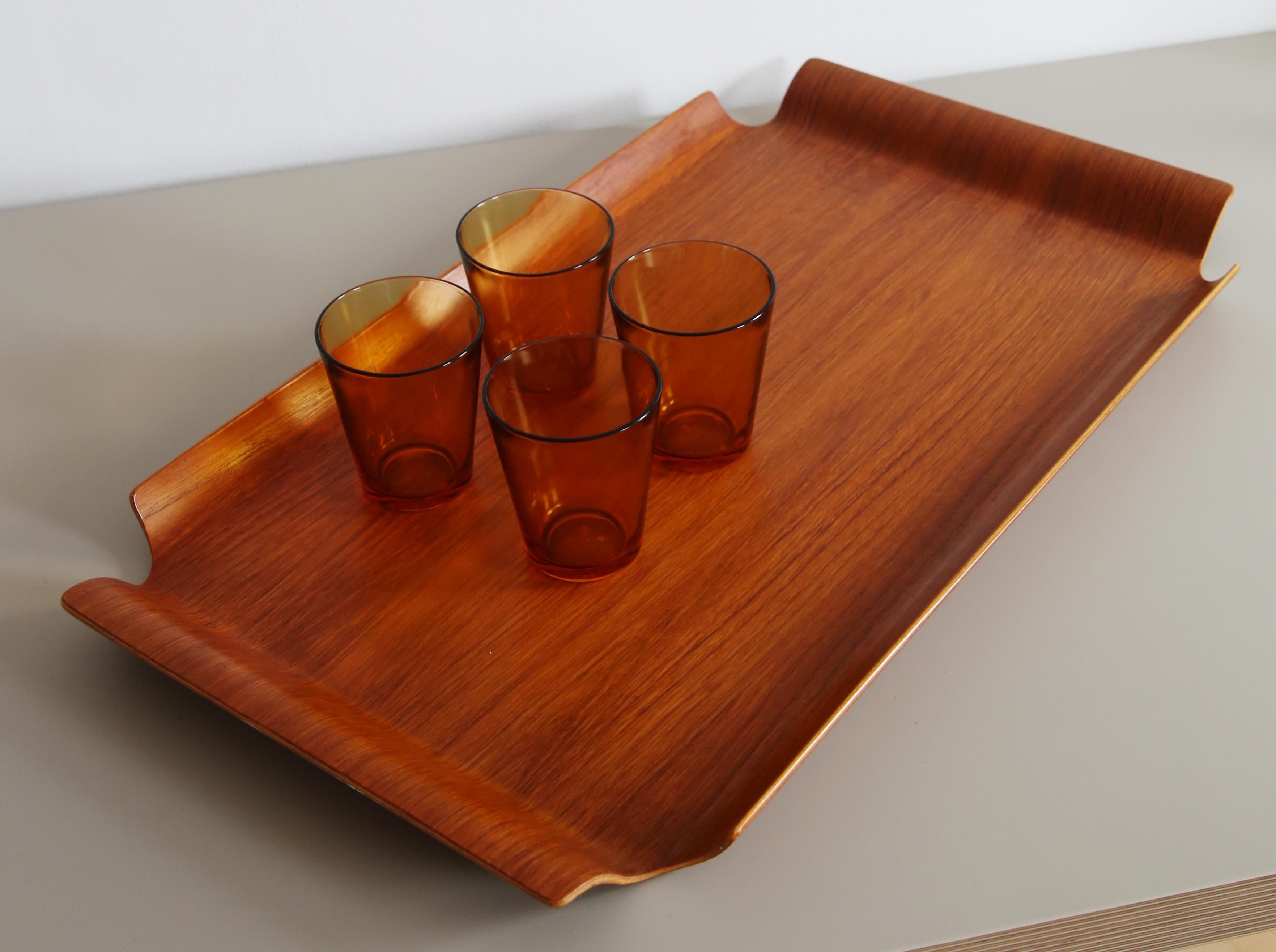 Mid-Century Modern Mid Century Swedish teak tray designed by Bertil Fridhagen for Bodafors For Sale