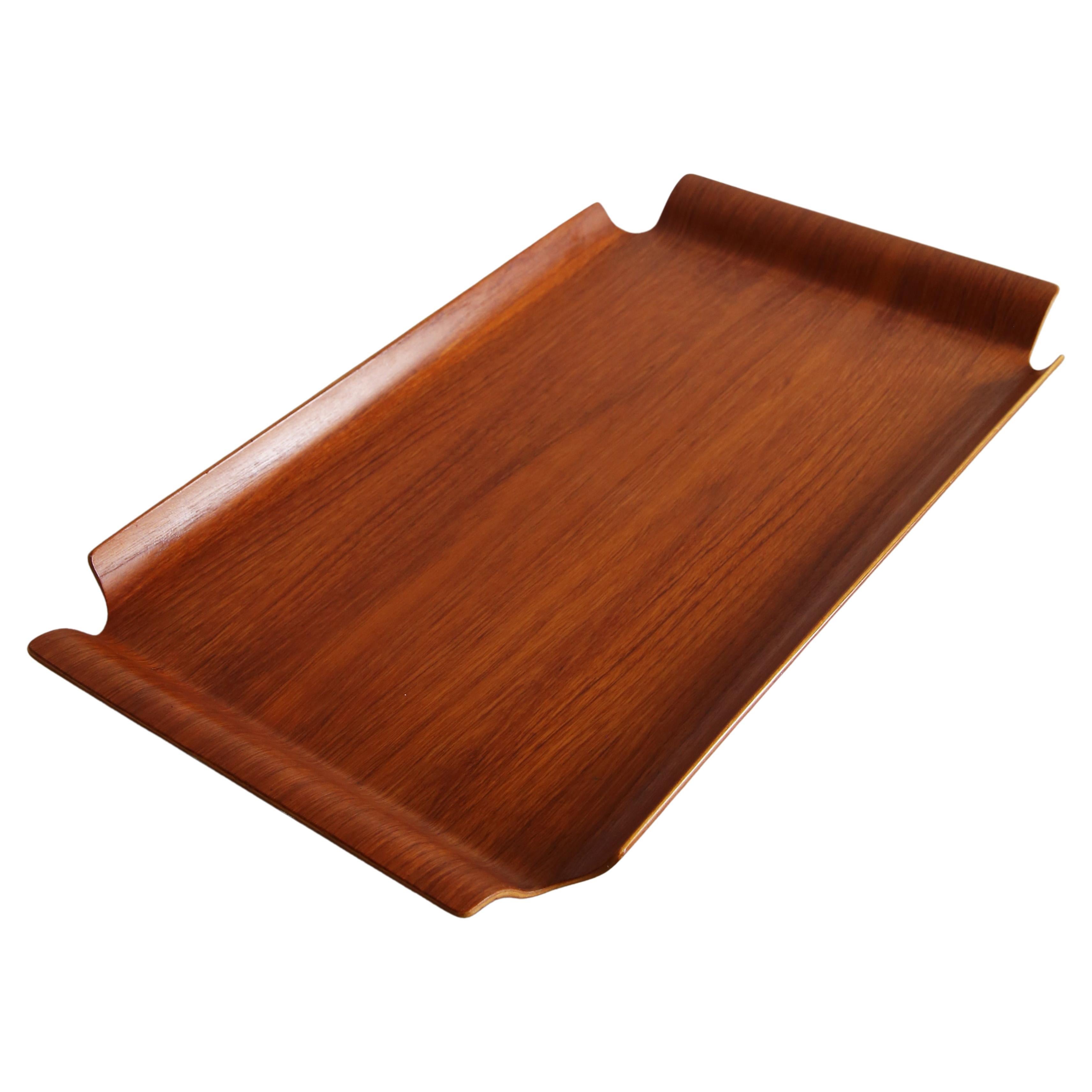 Mid Century Swedish teak tray designed by Bertil Fridhagen for Bodafors For Sale