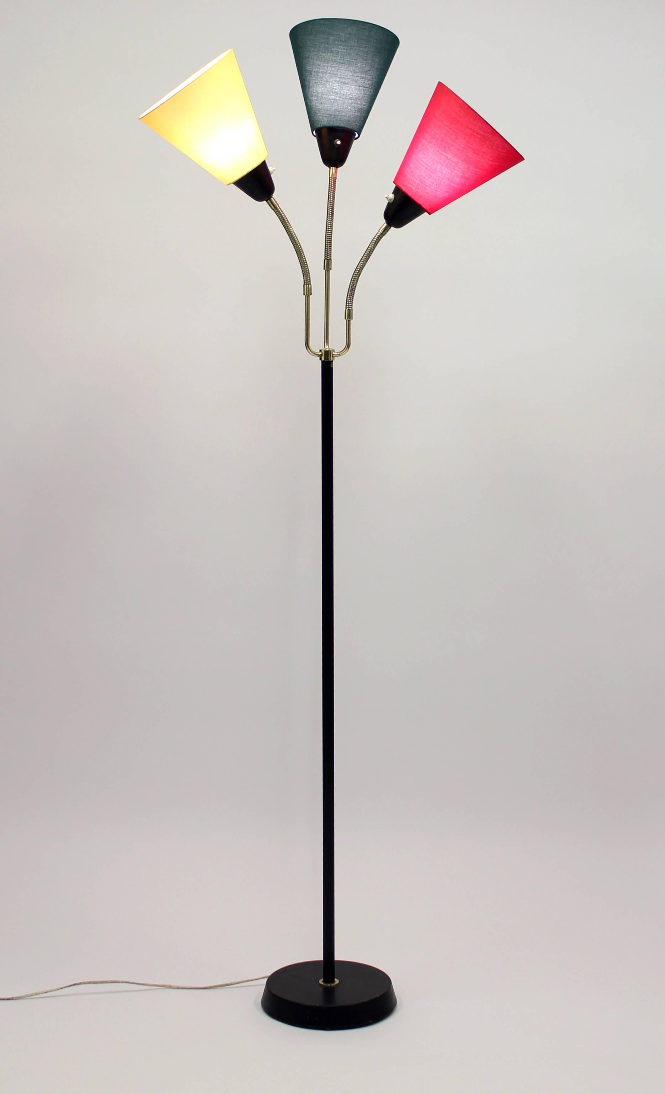 Midcentury Swedish Three-Light Floor Lamp from Ab Armaturhantverk, 1960s 4
