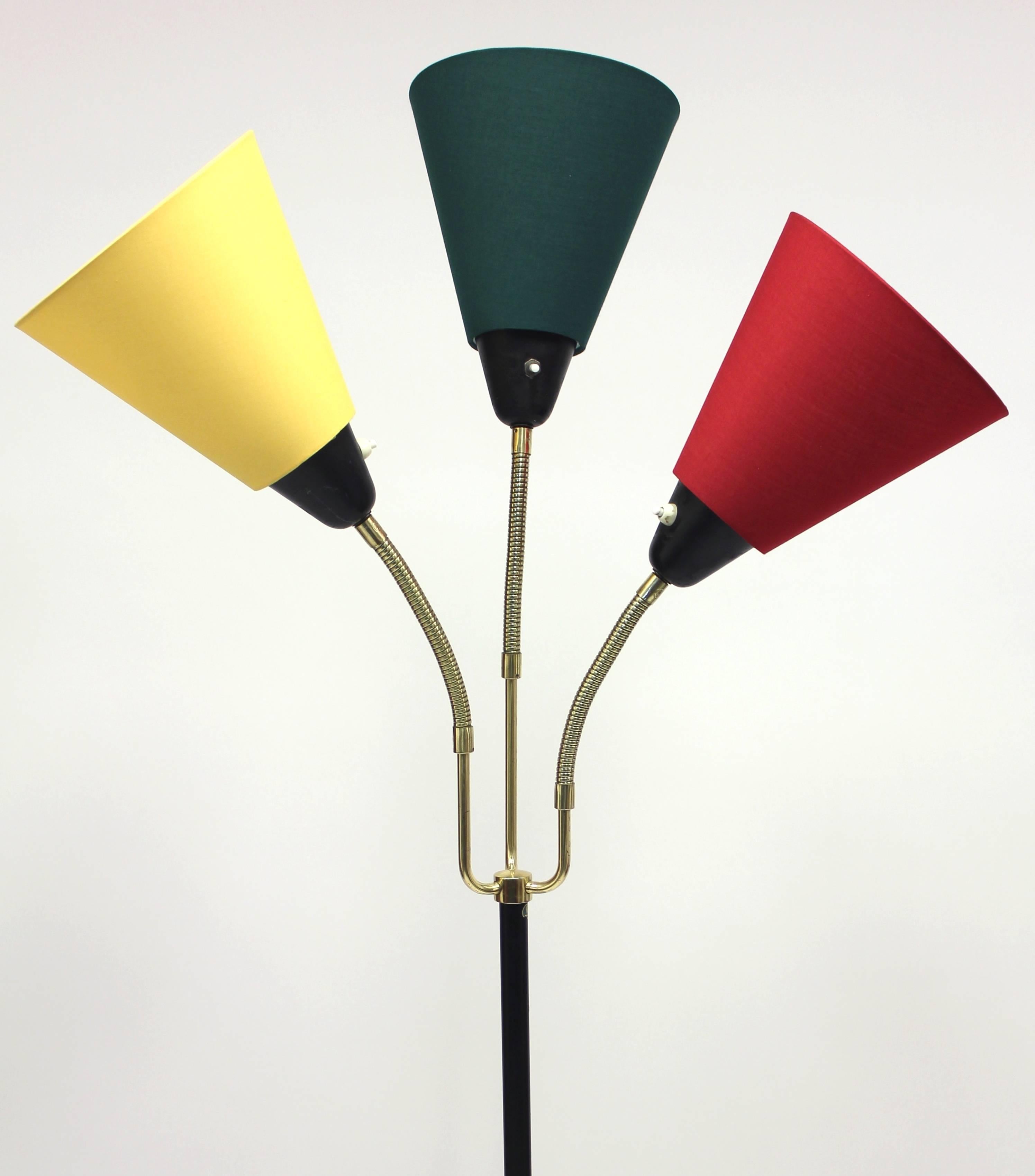 Midcentury Swedish Three-Light Floor Lamp from Ab Armaturhantverk, 1960s 5