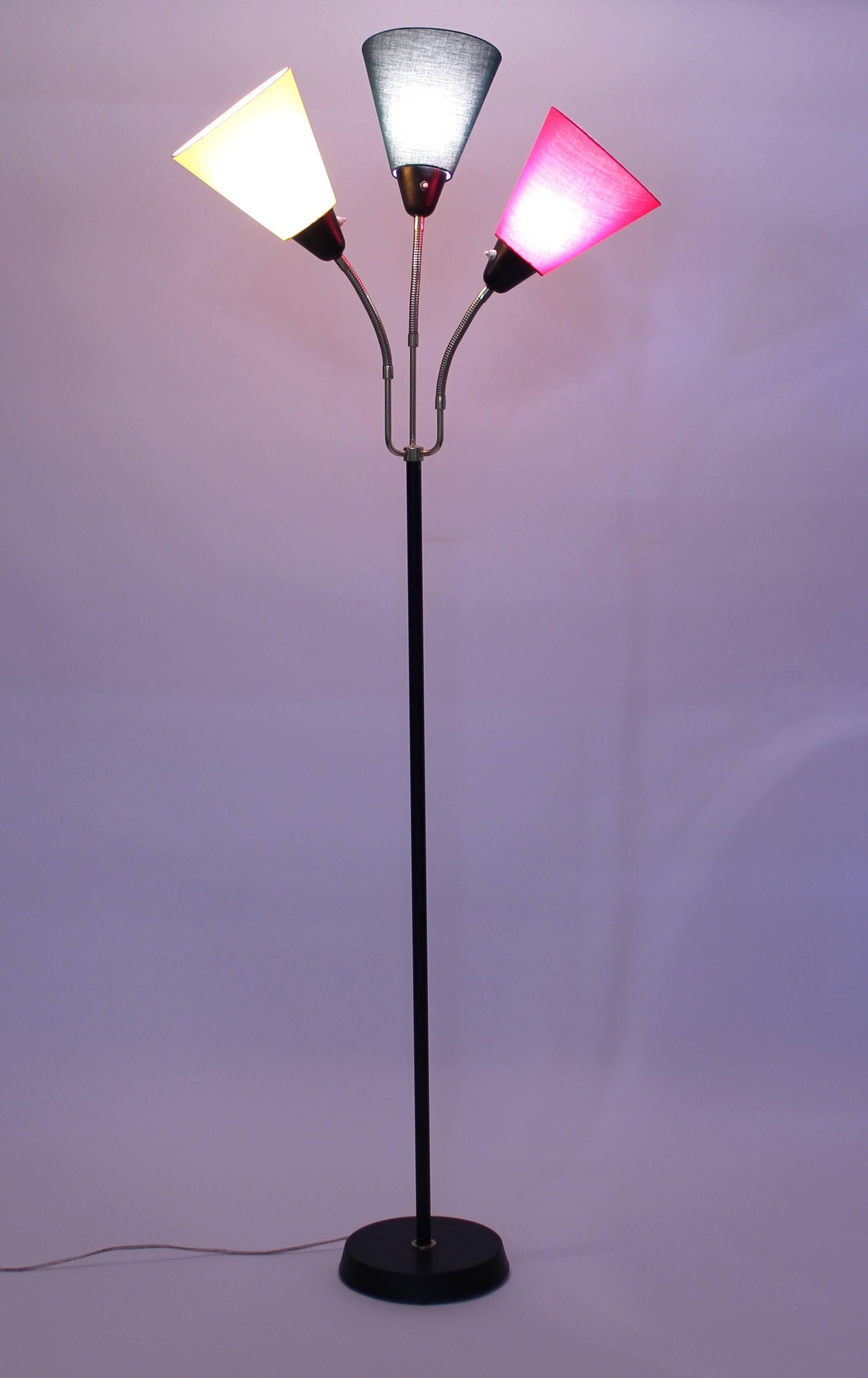 Midcentury Swedish Three-Light Floor Lamp from Ab Armaturhantverk, 1960s 3