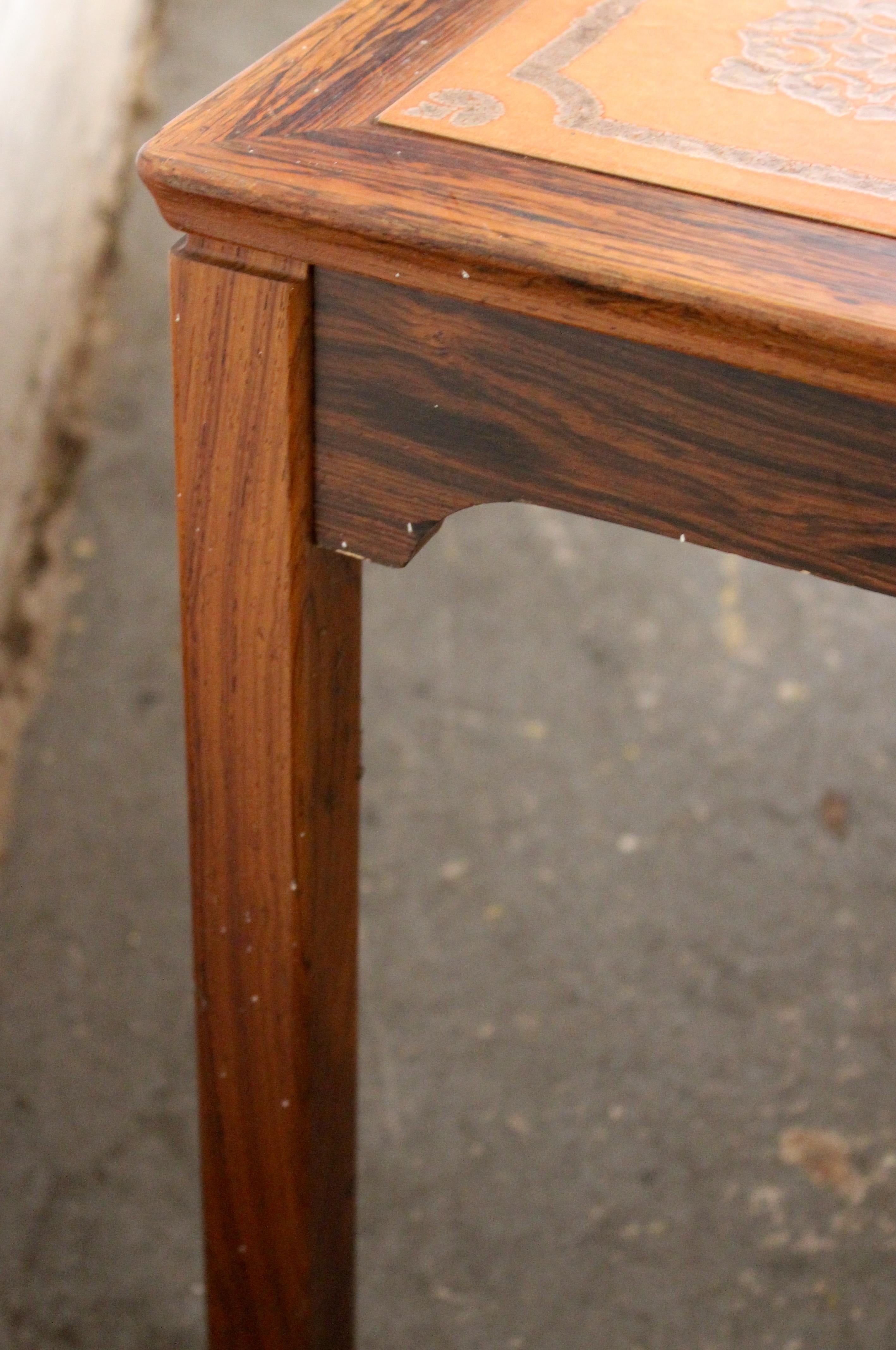 Mid-Century Swedish Tiled Rosewood Table by String-Seffle Möbelfabrik For Sale 11