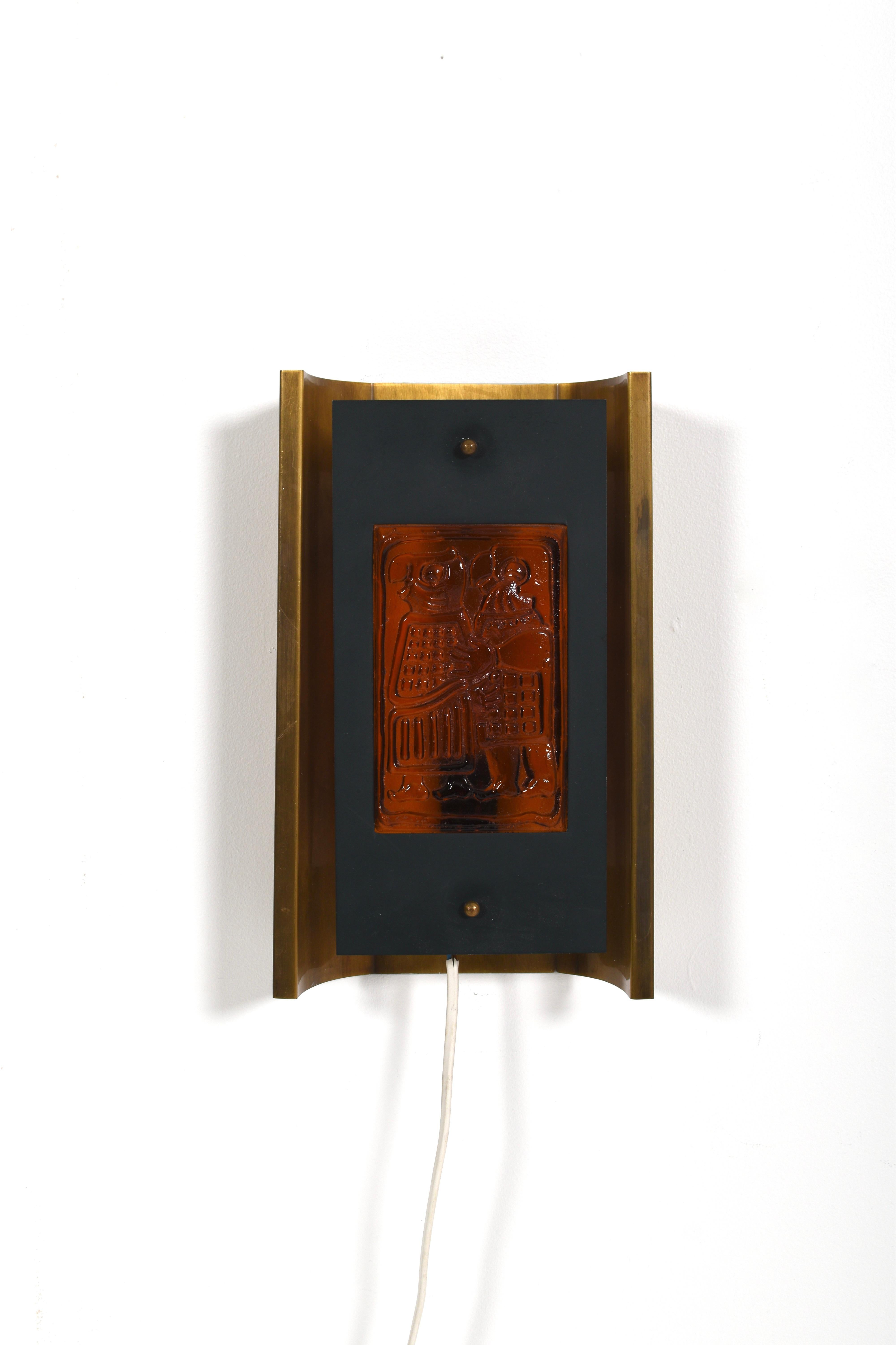 Lámpara de pared sueca de mediados de siglo de Erik Höglund para Boda Smide, años 60 en venta 3