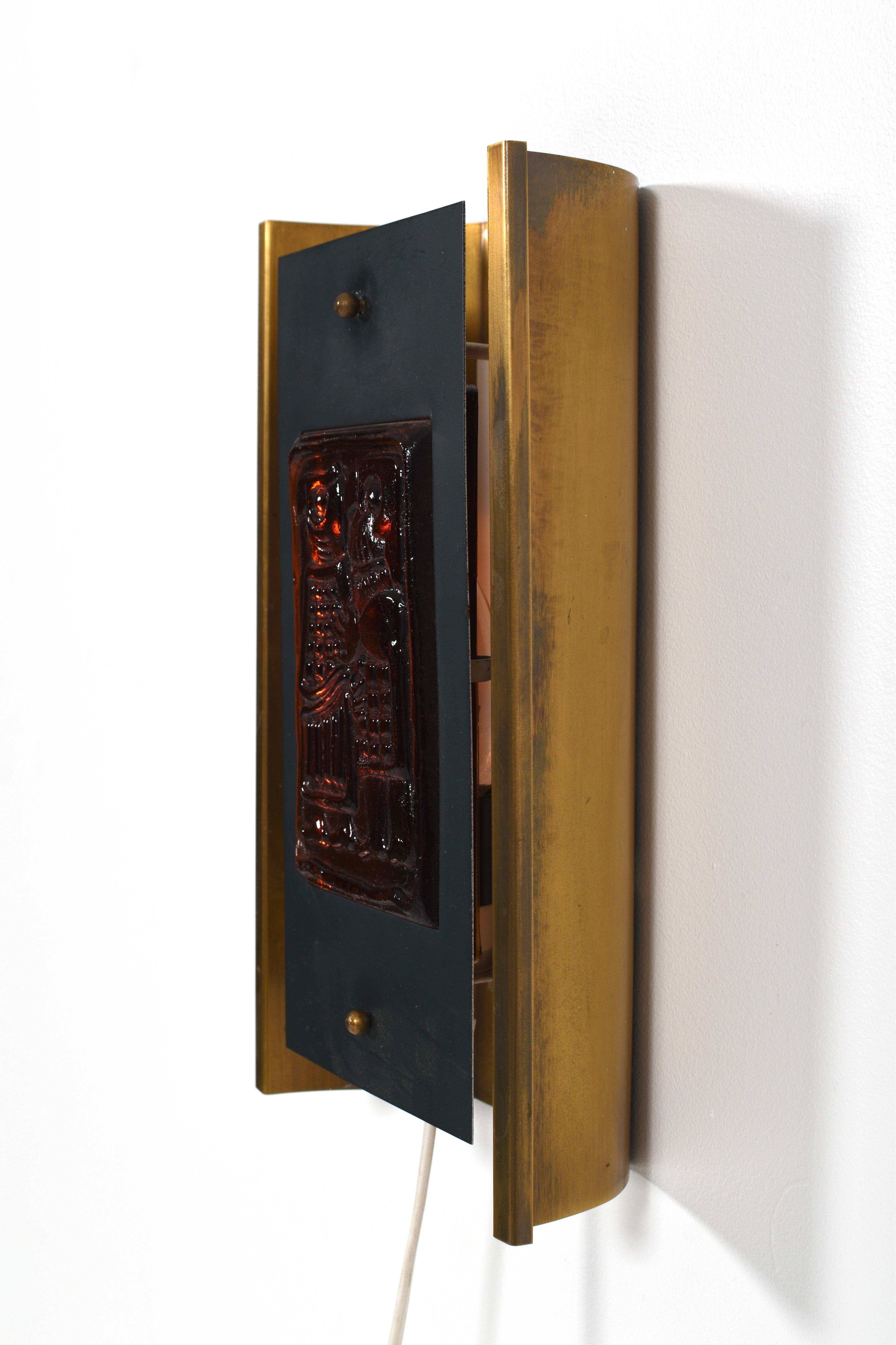 Lámpara de pared sueca de mediados de siglo de Erik Höglund para Boda Smide, años 60 en Bueno estado para la venta en Göteborg, SE