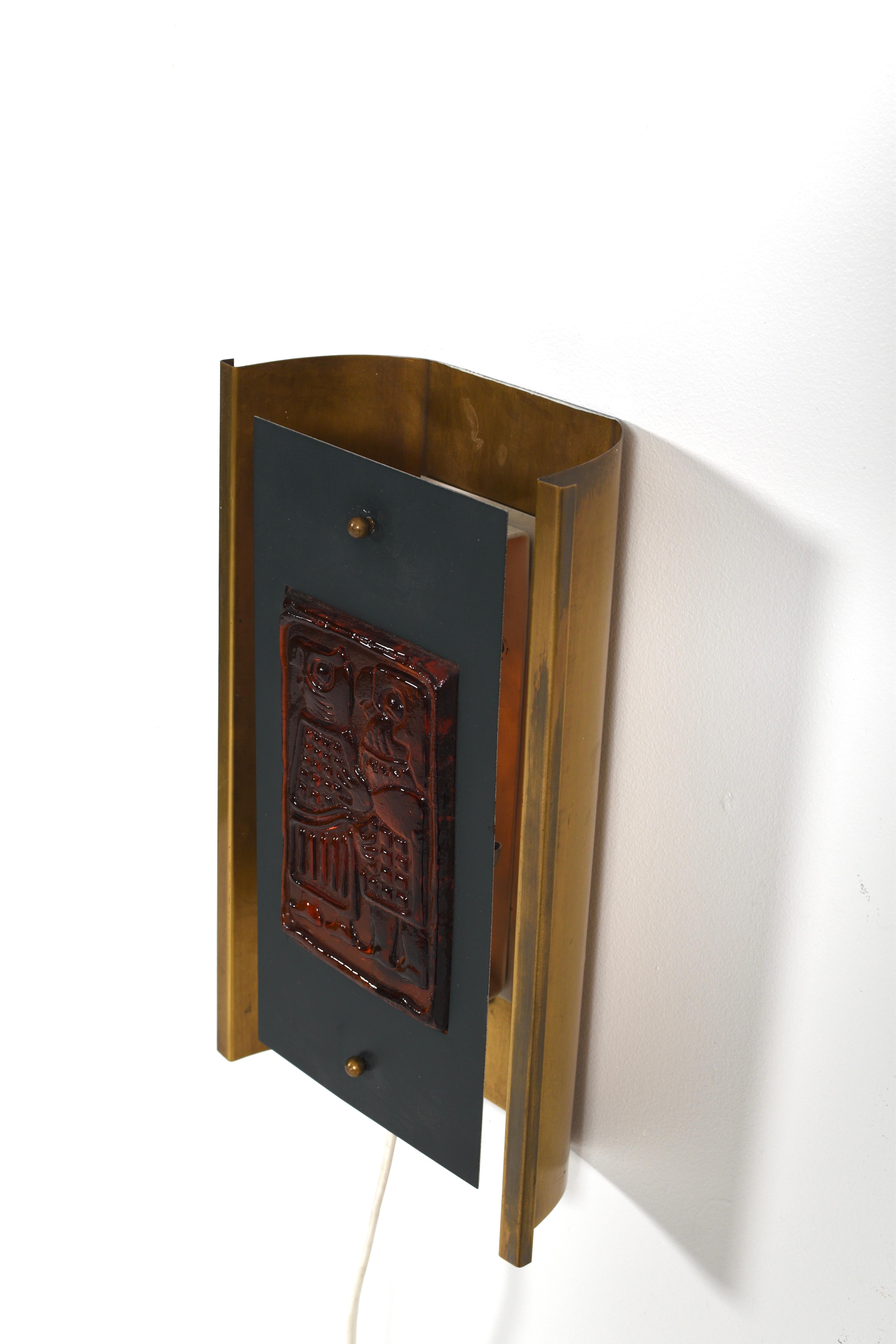 Lámpara de pared sueca de mediados de siglo de Erik Höglund para Boda Smide, años 60 en venta 2