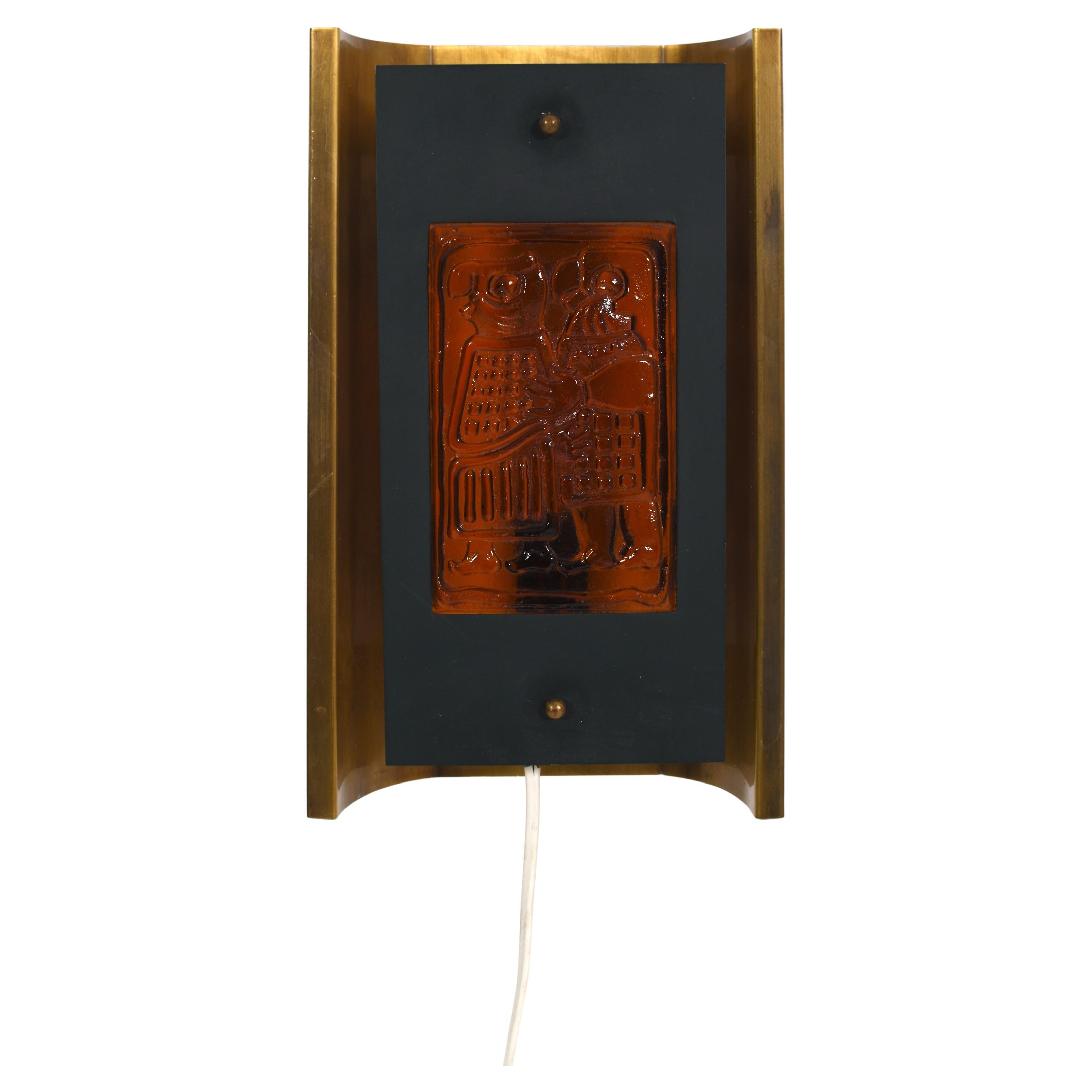 Lámpara de pared sueca de mediados de siglo de Erik Höglund para Boda Smide, años 60 en venta