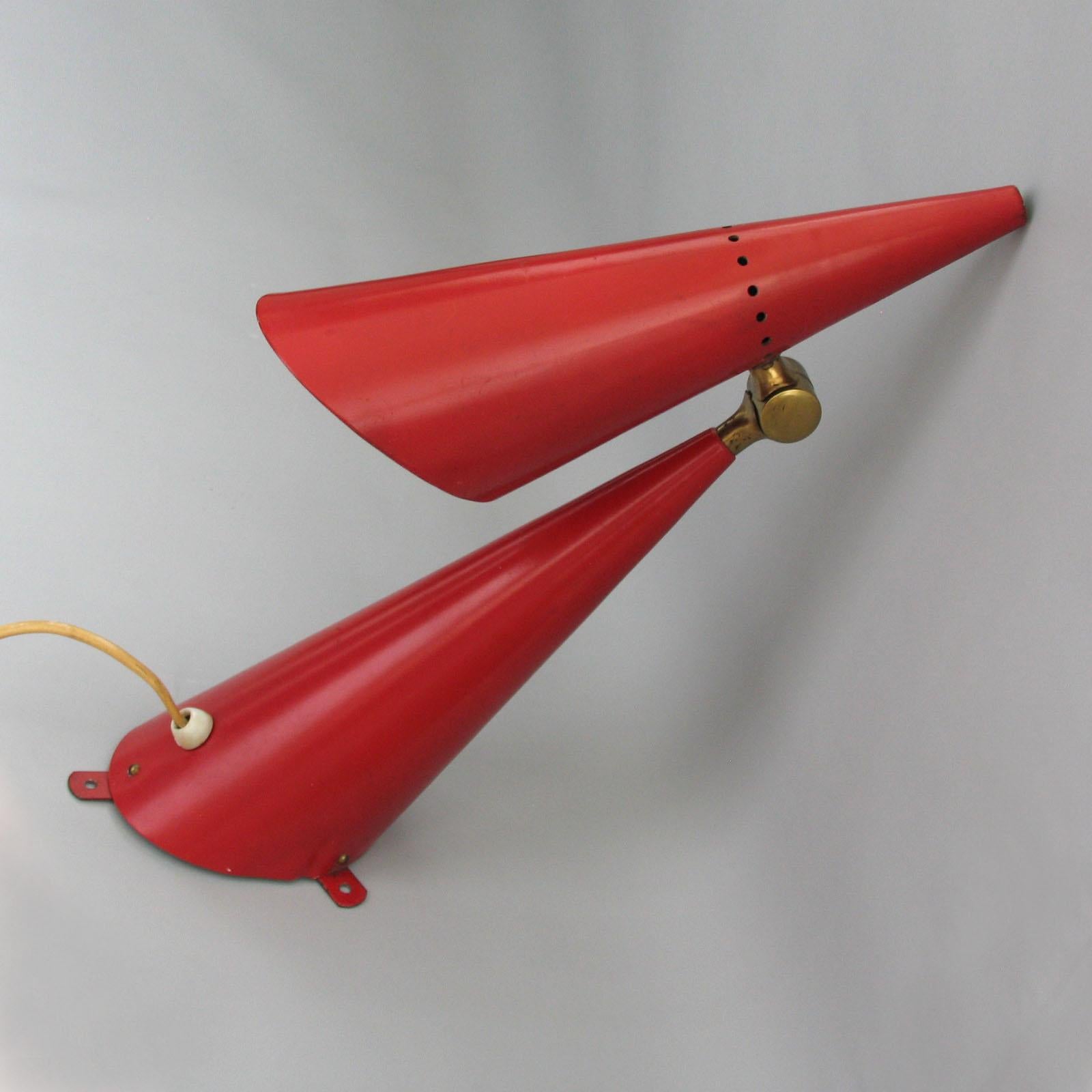 Painted Mid-Century Swedish Wall Light For Sale