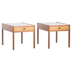 Mid Century Swedish Walnut Side Tables