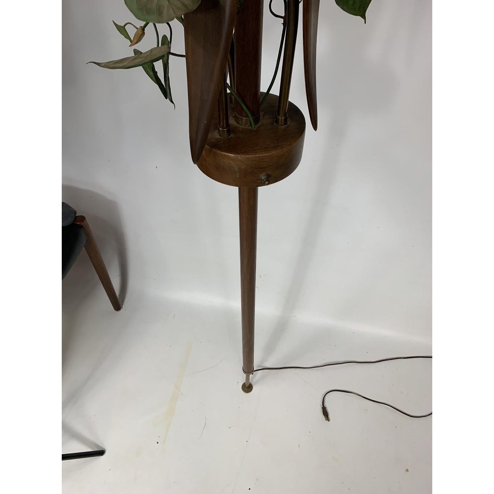 vintage tension pole plant hanger