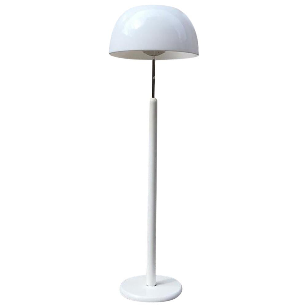 Midcentury Swedish White Mushroom Floor Lamp from Aneta, 1960s For Sale