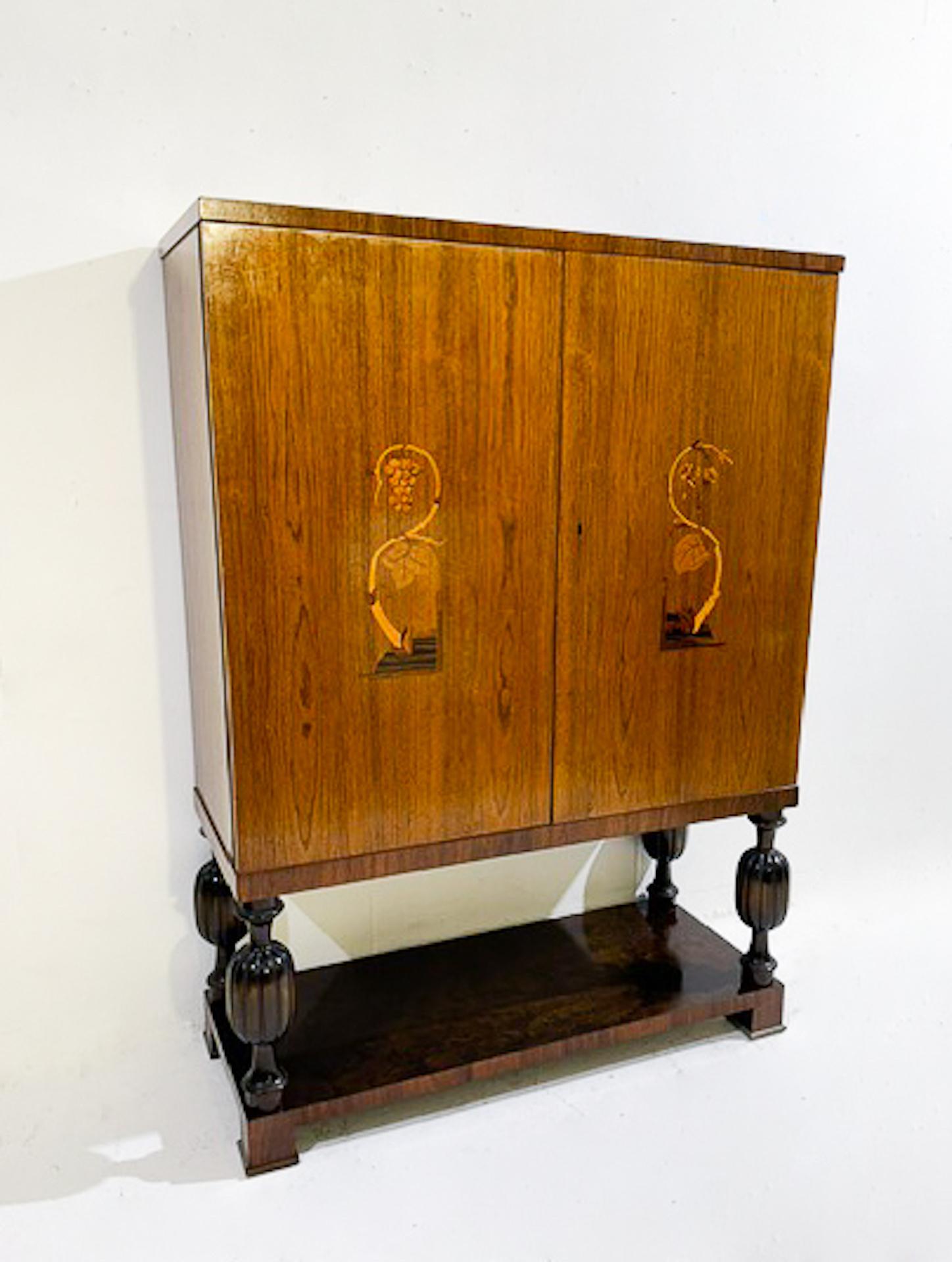 Mid-Century Modern Mid-Century Swedish Wooden Cabinet, 1940s For Sale