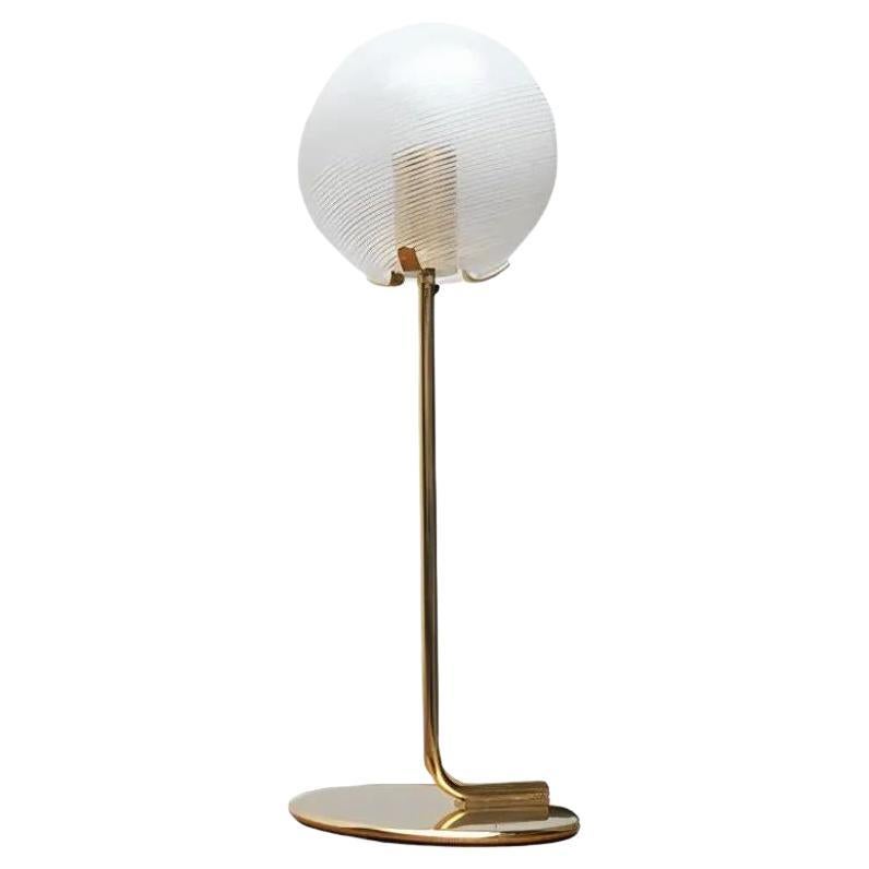 Mid-Century-Tischlampe aus Wirbelglas, 1960er Jahre