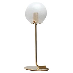 Mid-Century-Tischlampe aus Wirbelglas, 1960er Jahre