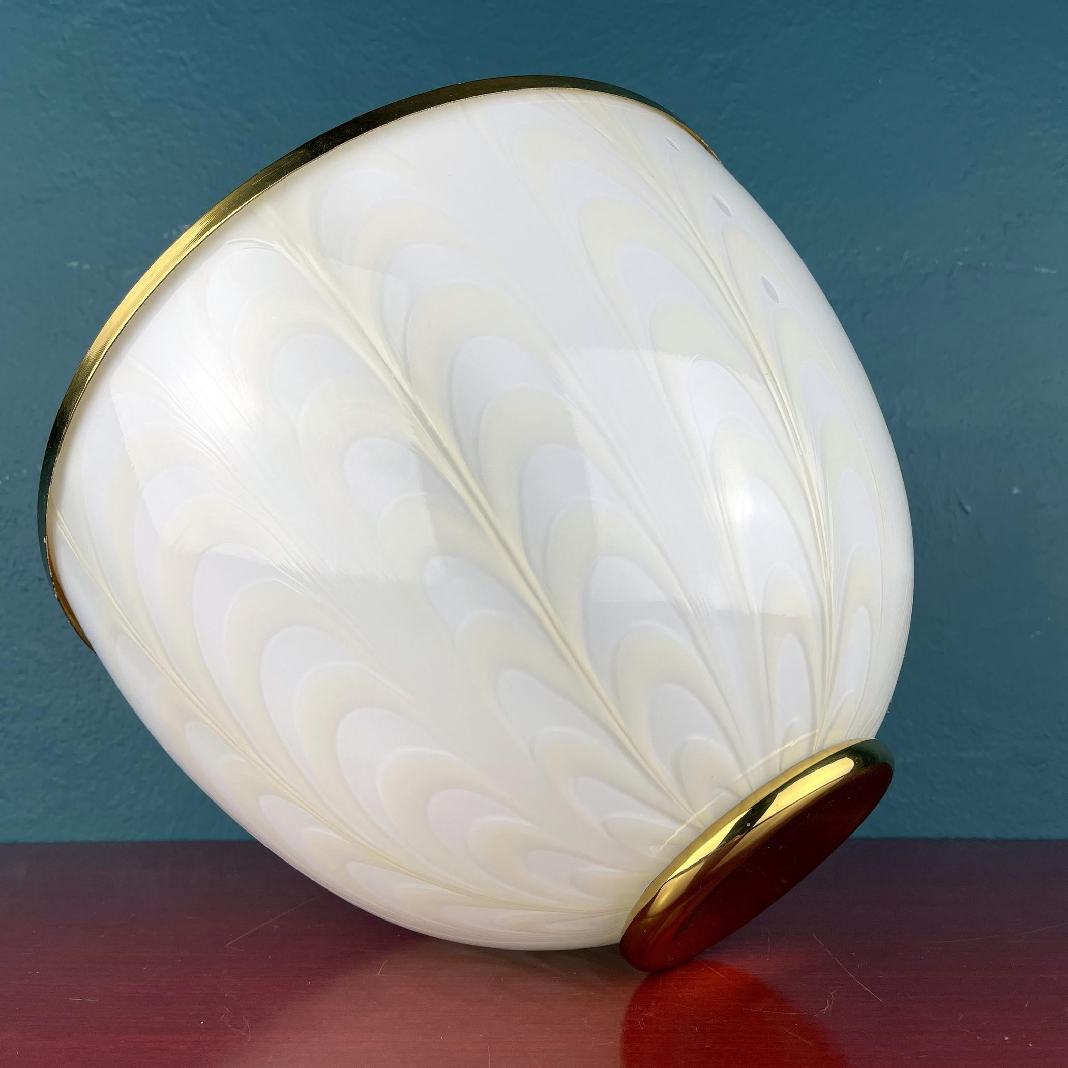 Mid-Century Swirl Murano Ceiling or Wall Lamp F.Fabbian, Italy, 1970s For Sale 3