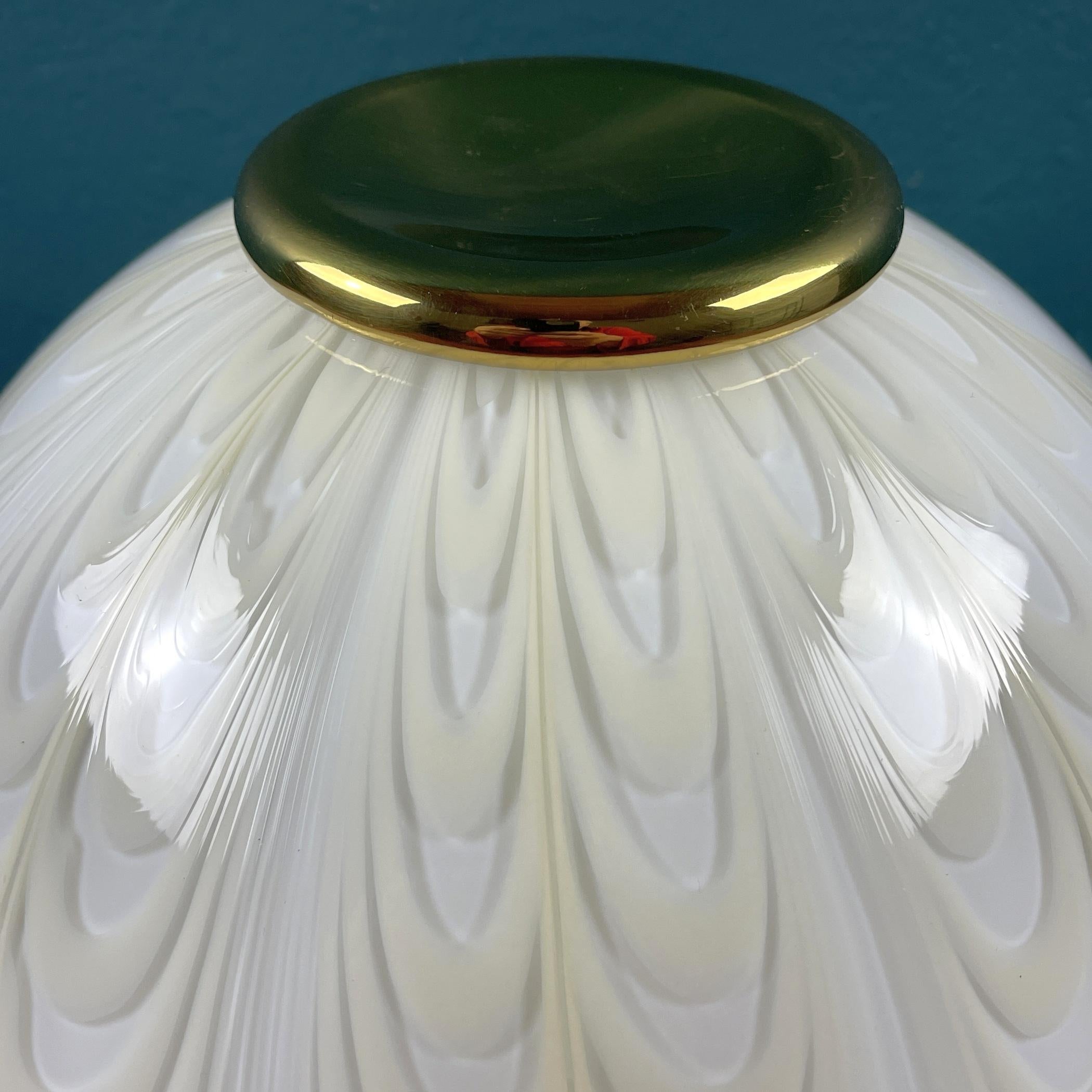 Mid-Century Swirl Murano Ceiling or Wall Lamp F.Fabbian, Italy, 1970s For Sale 5