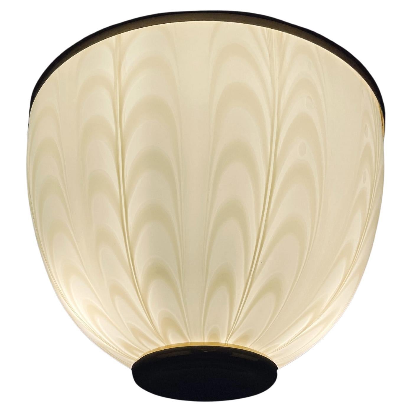 Mid-Century Swirl Murano Ceiling or Wall Lamp F.Fabbian, Italy, 1970s For Sale