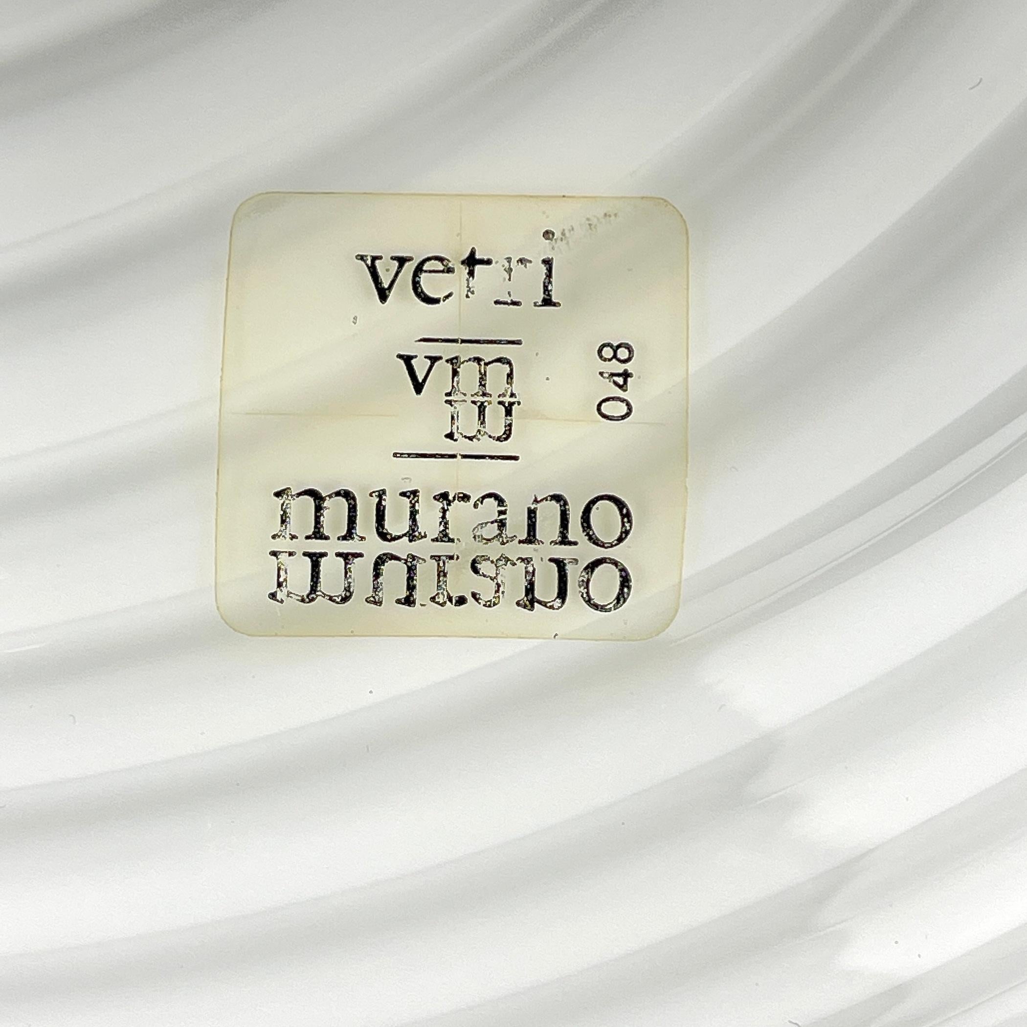 Midcentury Swirl Murano Glass Lamp Vetri Murano 048 by Leucos, Italy, 1970s For Sale 8