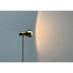 Lámpara de pie minimalista de latón suizo de mediados de siglo de Dieter Schulz, años 50