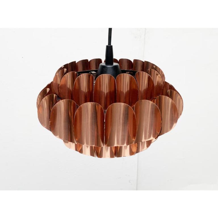 Lampada a sospensione in rame svizzero di Hans Zender per Temde, 1960 in vendita 1