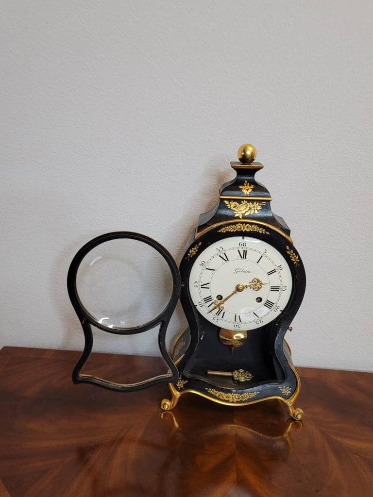 Mid-Century Swiss Gubelin Mantel Clock For Sale at 1stDibs