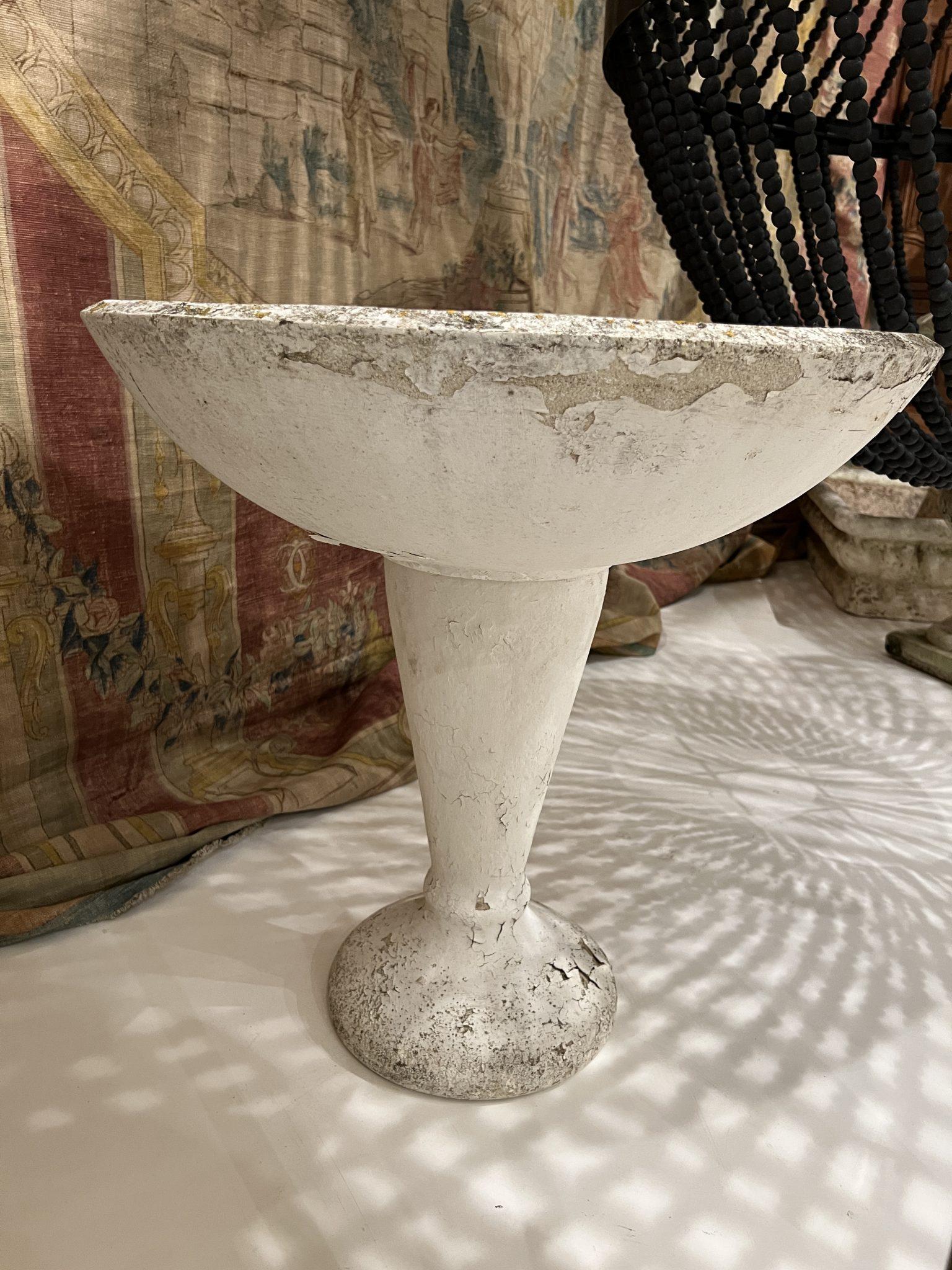 Mid-Century Swiss Jardiniere on Stand, Small In Fair Condition For Sale In New Orleans, LA
