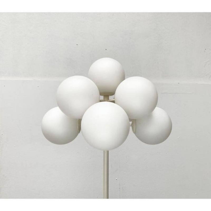 Mid-Century Swiss Minimalist Glass and Metal Floor Lamp, 1960s For Sale 6