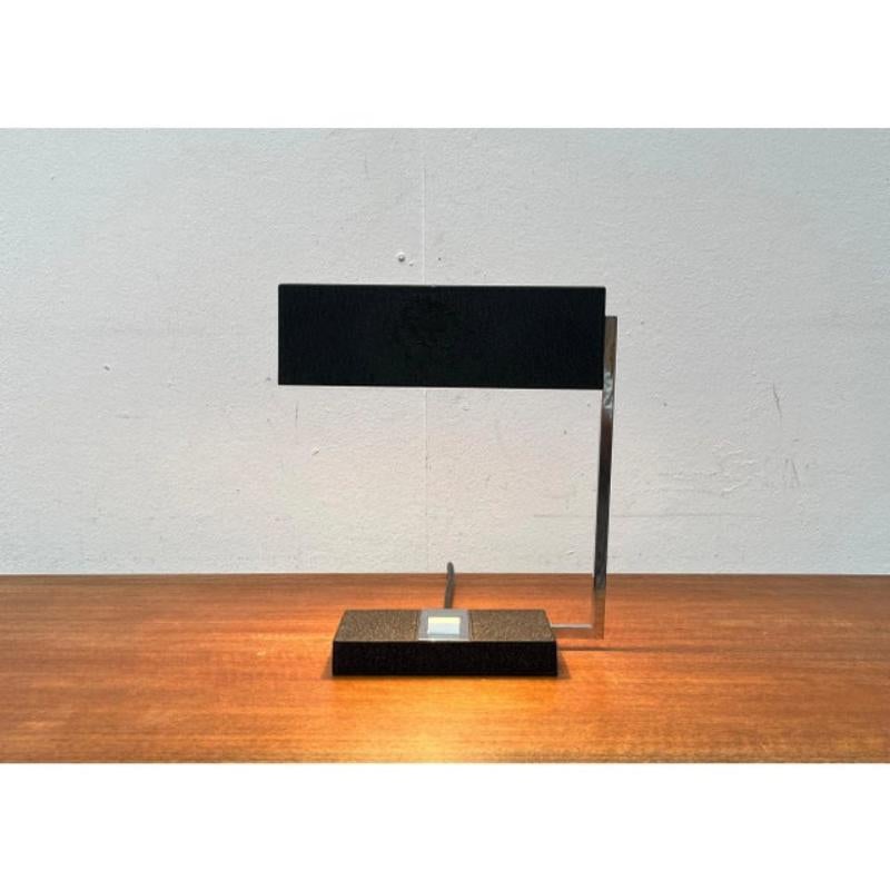 Mid-Century Swiss Minimalist Table Lamp from Megal, 1960s For Sale 1
