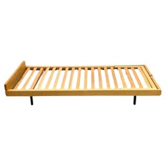Mid century Swiss Modern Beech Blonde articulating Daybed by Holma