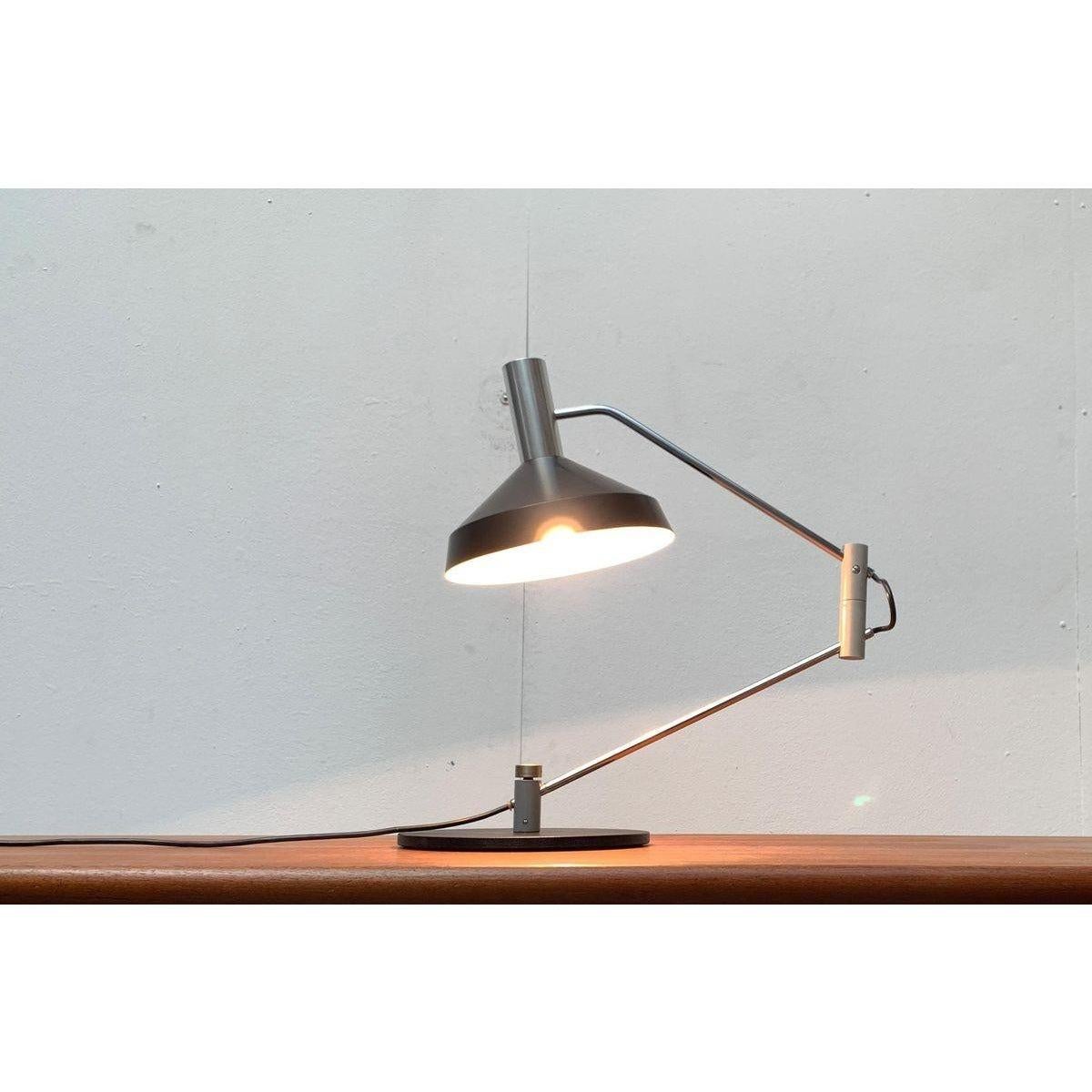Mid-Century Swiss Pentarkus Table Lamp by Rosemarie and Rico Baltensweiler, 50s For Sale 4