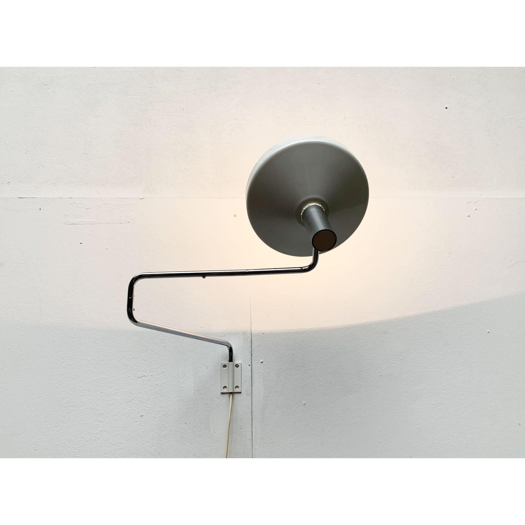Metal Mid-Century Swiss Pentarkus Wall Lamp by Rosemarie and Rico Baltensweiler, 1950s For Sale