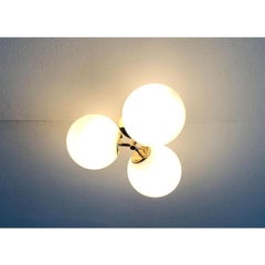 Mid-Century Swiss Space Age Brass Ceiling Lamp by E.R. Nele for Temde, 1960s