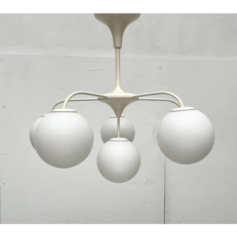 Mid-Century Swiss Space Age Pendant Chandelier by E. R. Nele for Temde, 1960s For Sale 4