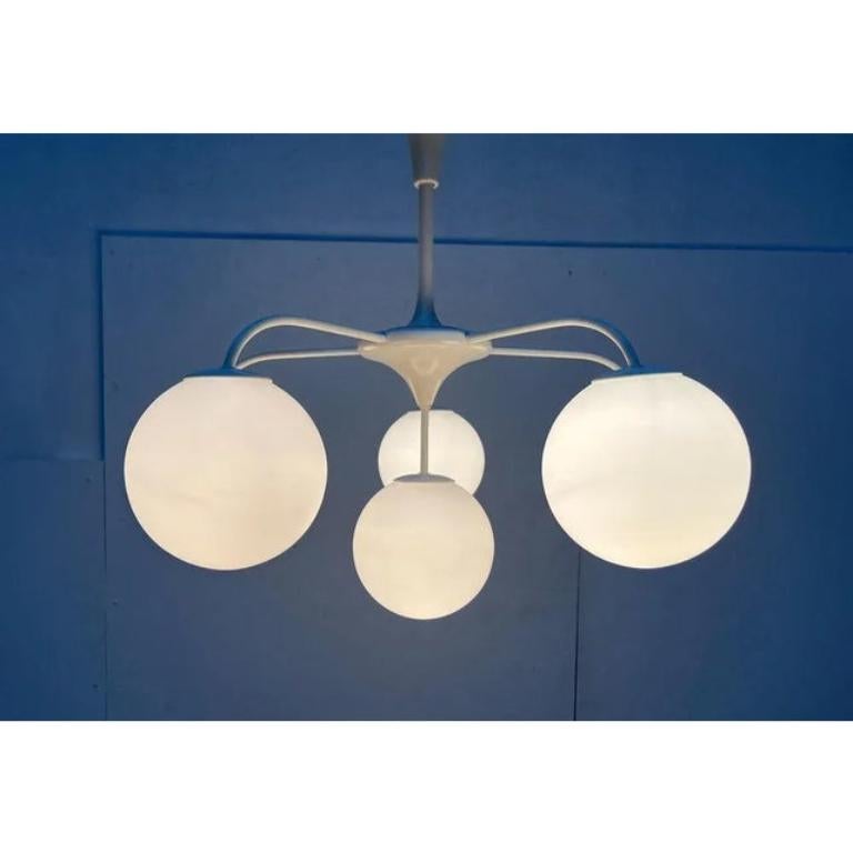 Mid-Century Swiss Space Age Pendant Chandelier by E. R. Nele for Temde, 1960s For Sale 5