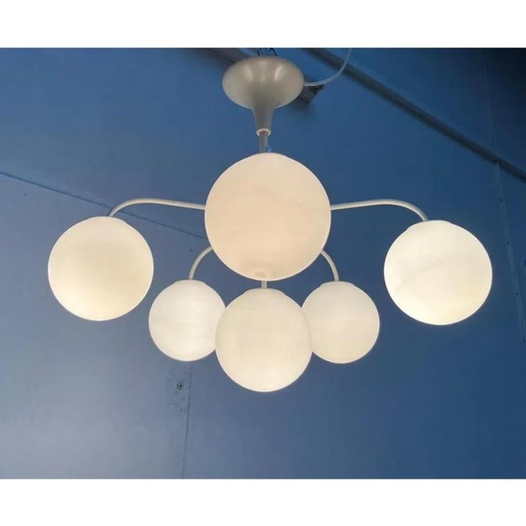 20th Century Mid-Century Swiss Space Age Pendant Chandelier by E. R. Nele for Temde, 1960s For Sale