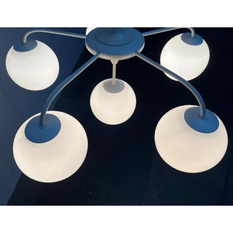 Mid-Century Swiss Space Age Pendant Chandelier by E. R. Nele for Temde, 1960s For Sale 2