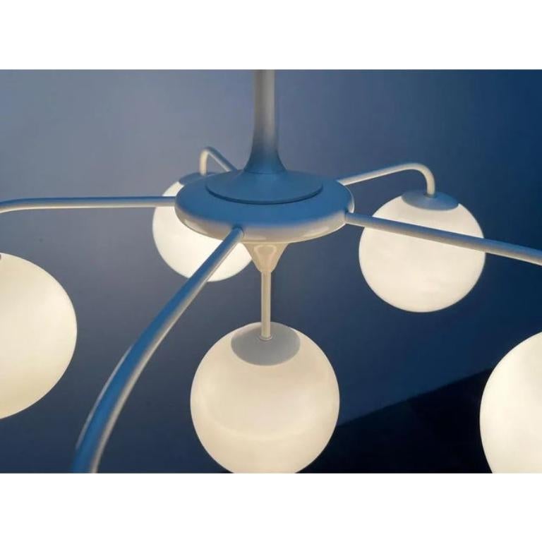 Mid-Century Swiss Space Age Pendant Chandelier by E. R. Nele for Temde, 1960s For Sale 3