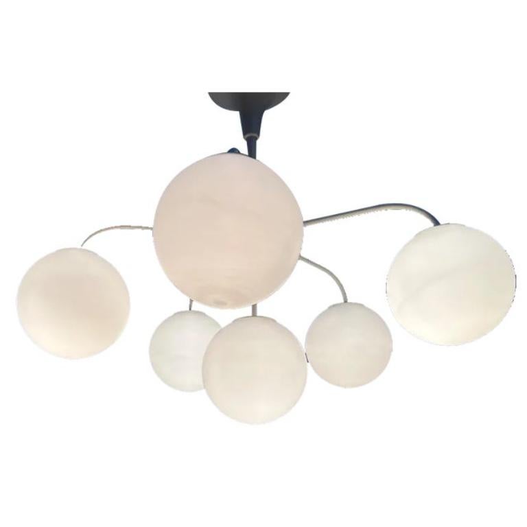 Mid-Century Swiss Space Age Pendant Chandelier by E. R. Nele for Temde, 1960s For Sale