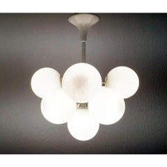 Mid-Century Swiss Space Age Pendant Chandelier Lamp by E. R. Nele, 1960s