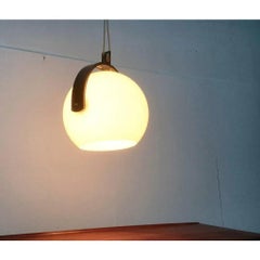 Lampada a sospensione in plastica e compensato di Temde, anni '60, Svizzera, metà secolo.